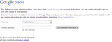 Google places phone number