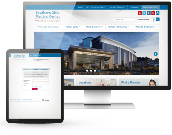 Custom hospital website design - SOMC