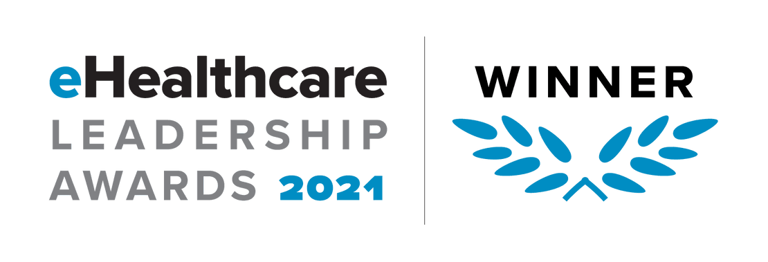 Badge for winners of the eHealthcare leadership awards 2021.